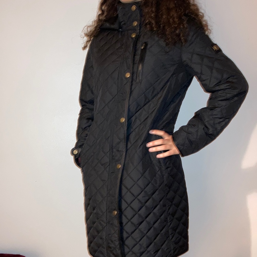 ⬆️ SOLD Polo Ralph Lauren Black Quilted  coat🧥 .